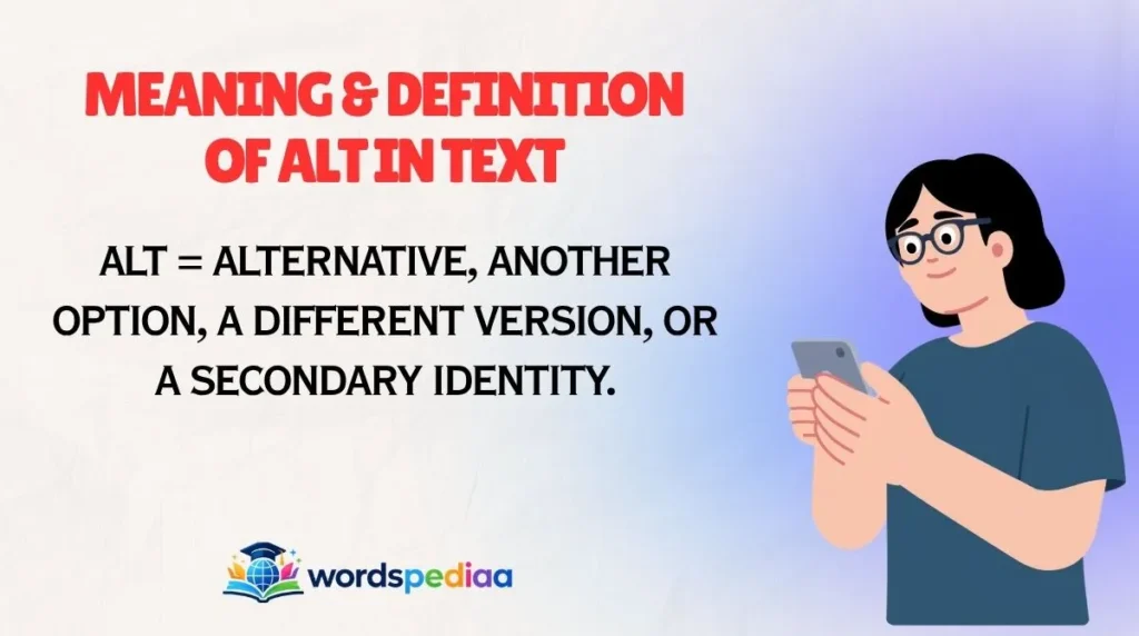 Meaning & Definition of Alt in Text