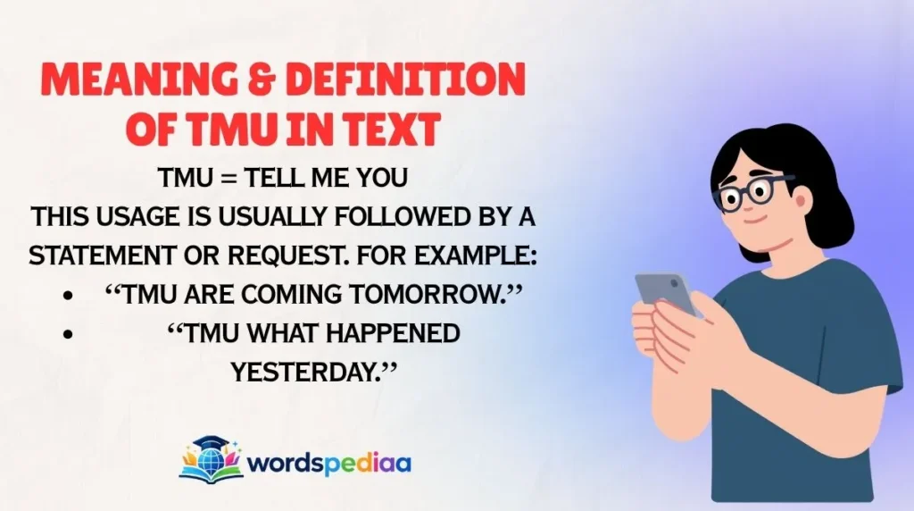 Meaning & Definition of TMU in Text