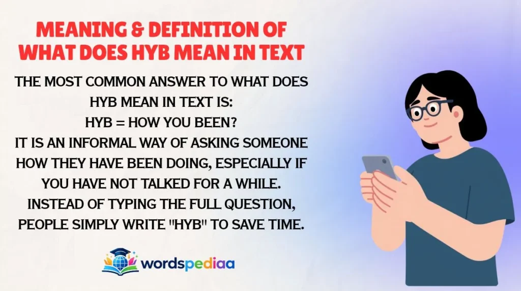 Meaning & Definition of What Does HYB Mean in Text