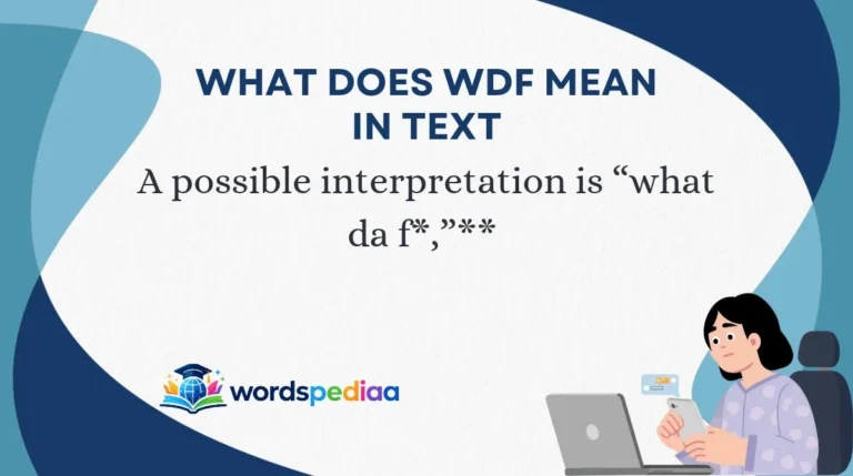 What Does WDF Mean in Text
